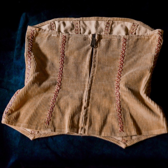 Dolce & Gabbana Tops - Dolce and Gabbana D&G bustier corduroy top vintage